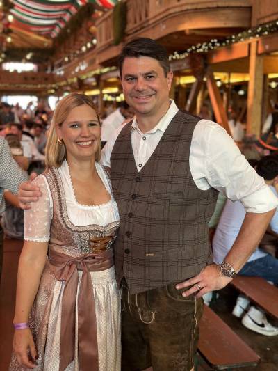 mit meiner Frau Katharina auf dem Cannstatter Wasen.