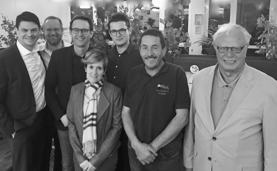 v.l.n.r: Thomas Schiroky, Michael Niethammer, Ingo Sombrutzki, Birgit Eisenmann, Felix Schurr, Martin Schfer, Gnter Hecht