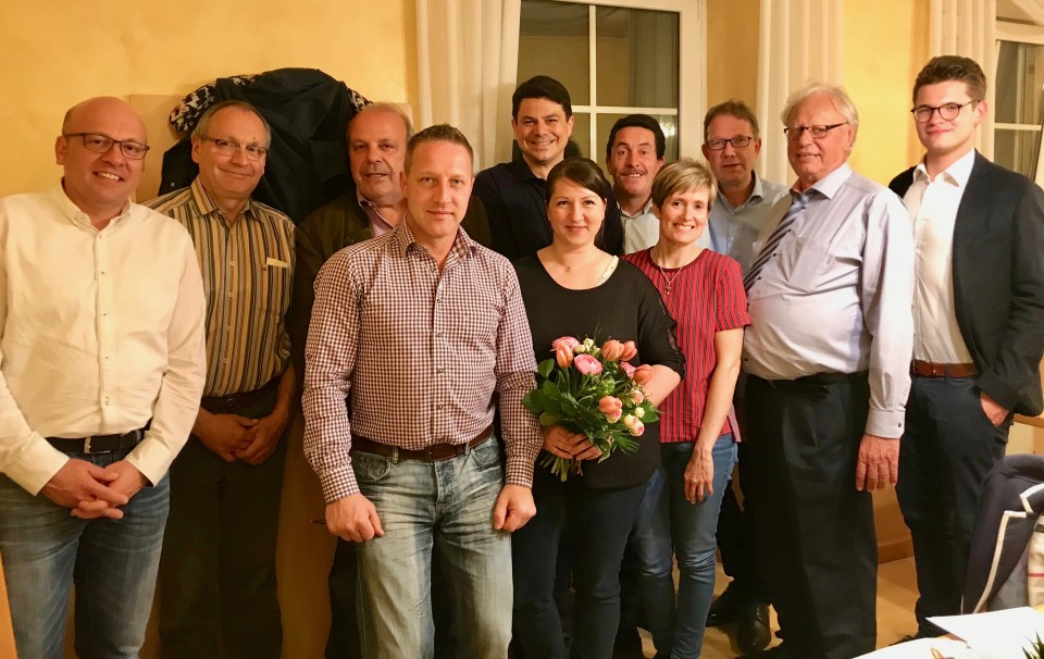 v.l.n.r: Bundestagsabgeordneter Alexander Throm, Reinhard Golter, Thomas Kastropp, Walter Mller, Thomas Schiroky, Jennifer Horvath, Martin Schfer, Birgit Eisenmann, Stephan Stammann, Gnter Hecht, Felix Schurr 